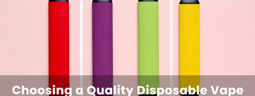What to Consider When Choosing a Quality Disposable Vape
