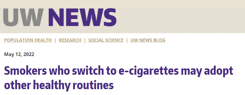 Smokers Can Improve Their Health by Switching to E-Cigarettes