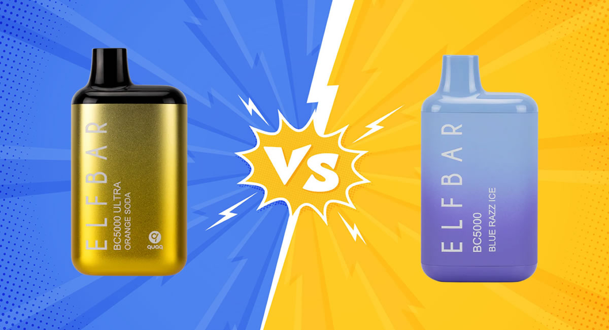 Elf Bar BC5000 vs Elf Bar Ultra Battle of the Disposable Vapes Ecigator