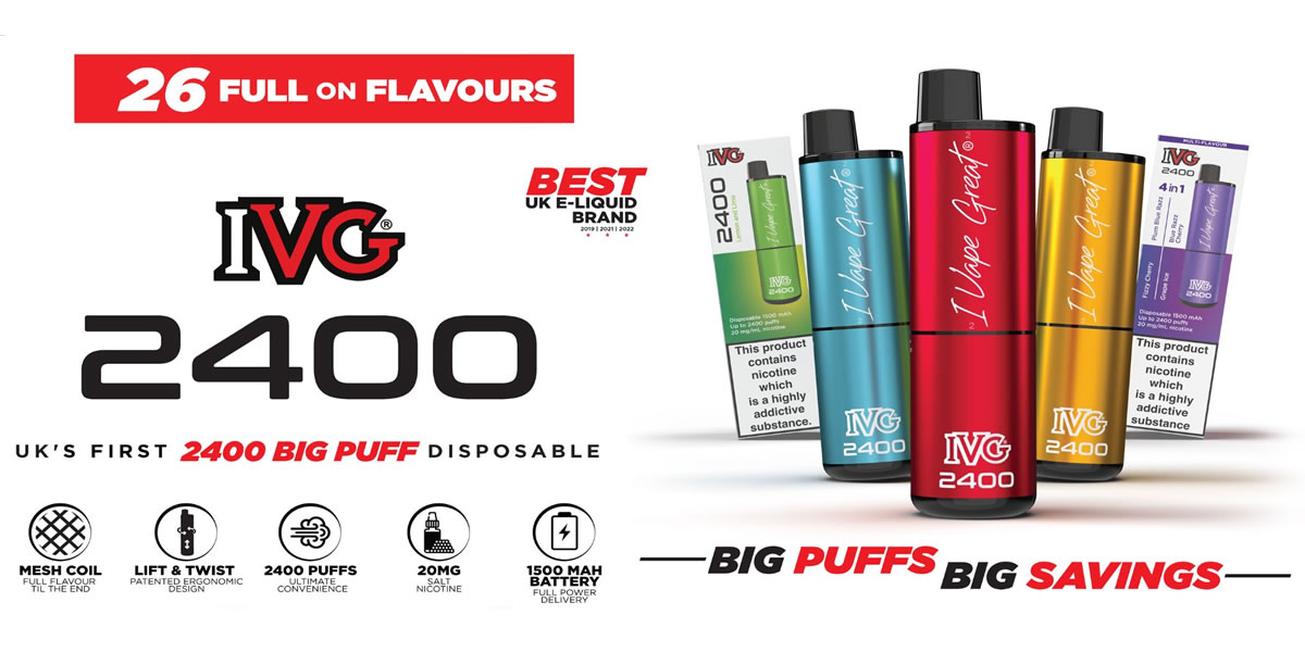 IVG 2400 Disposable Vape Review: A UK First with 8mL Capacity 3 Top IVG 2400 Flavors