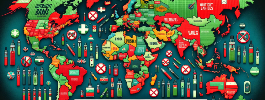Countries banning e-cigarette sales