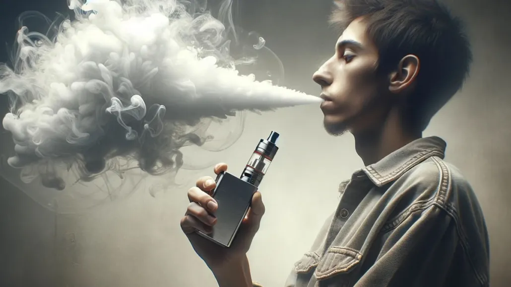 A person holding a vaping device
