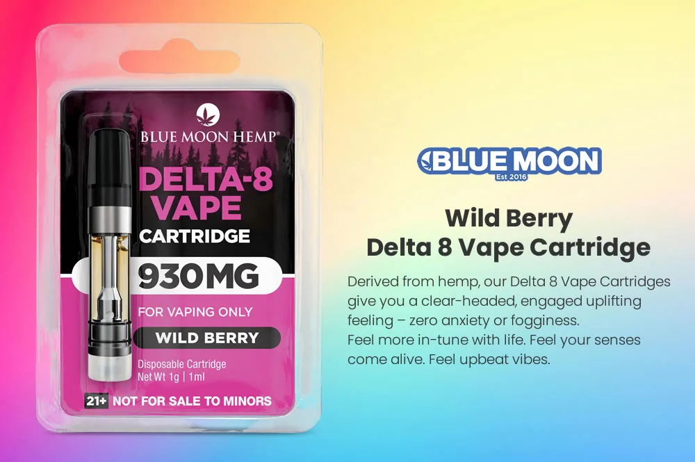 Bluemoon Wild Berry Delta 8 Vape Cartridge
