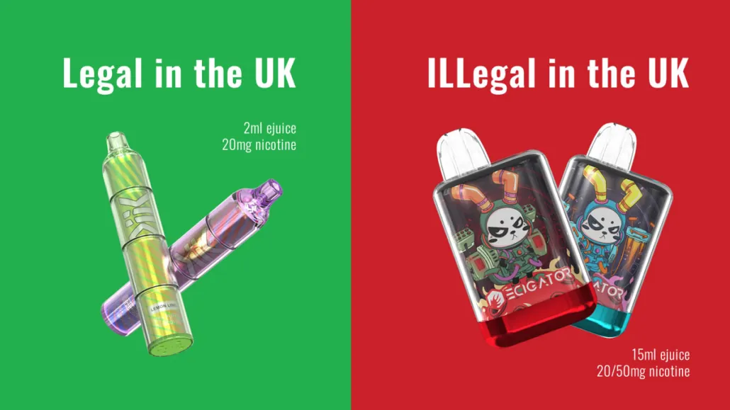 legal and illegal vape products in the UK