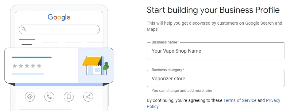 List Your Vape Shop on Google