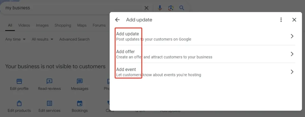 Google business update