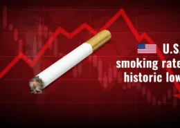 US cigarette smoking rate historic low