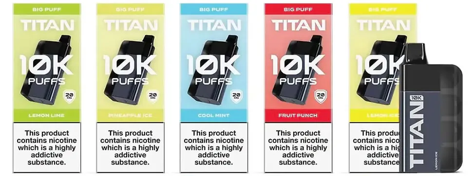 titan 10k vape flavours