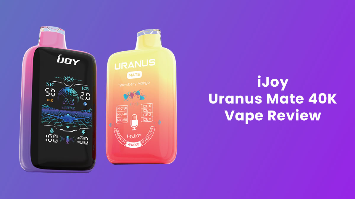 iJoy Uranus Mate 40K Disposable Vape Review - Ecigator