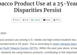 youth tobacco use 25-year low disparities persist