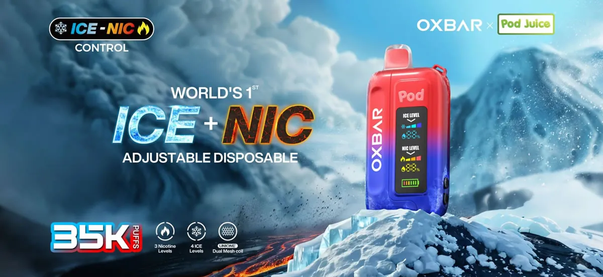 OXbar Pod Juice Ice-Nic Control 35K Disposable Vape