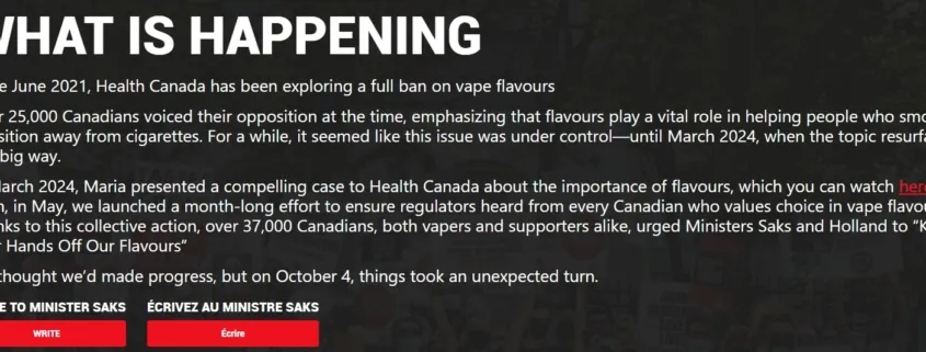 Canada vape flavour restrictions