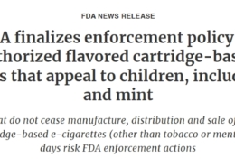 FDA bans flavored vape cartridges