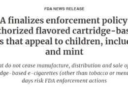 FDA bans flavored vape cartridges