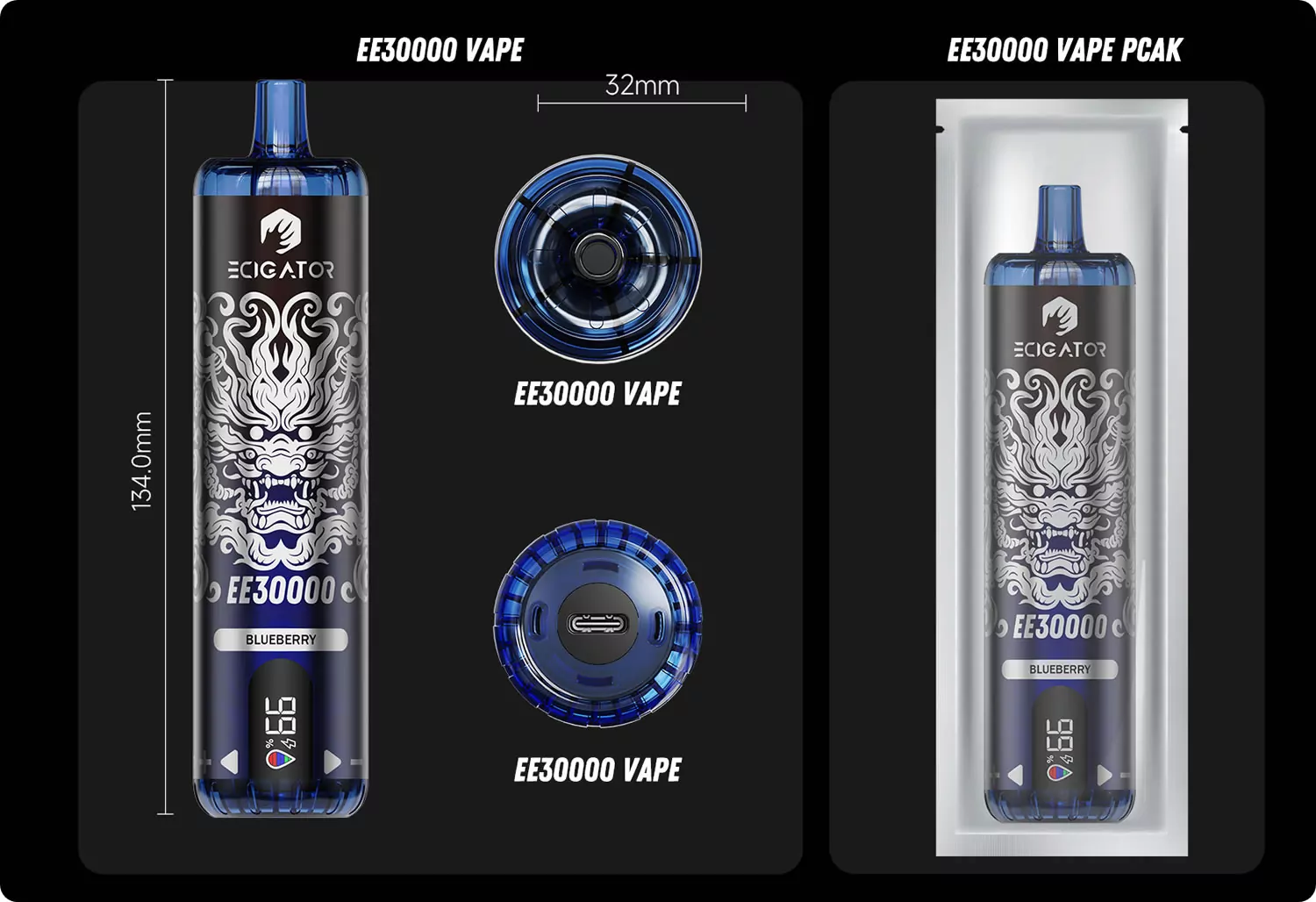 Ecigator EE30000 DTL Disposable Vape
