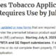 FDA Updates Tobacco Application Forms