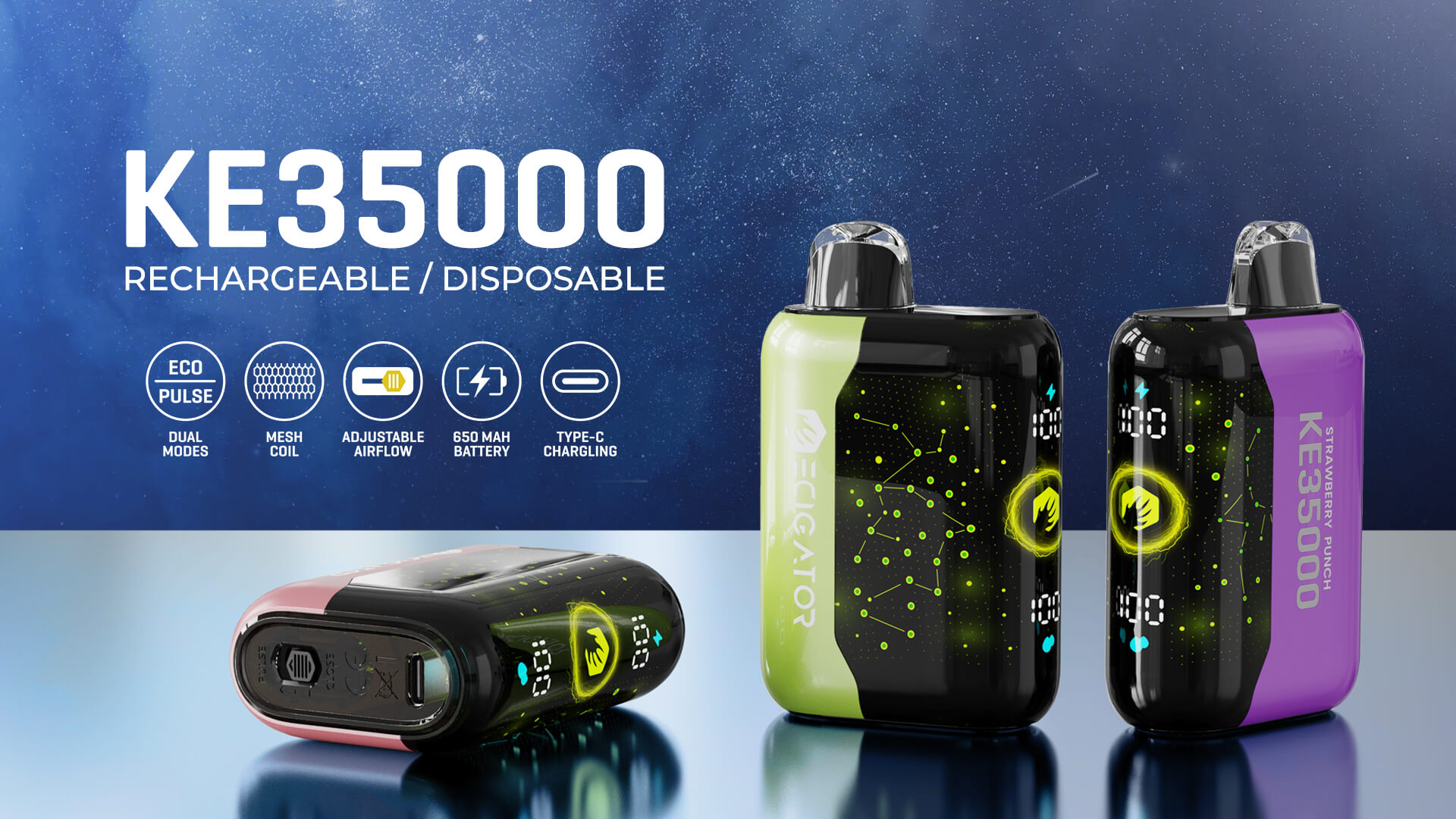elfbar elfa master akku Einweg E Zigarette Bang 36000 Züge Smart Screen Vape main image 0