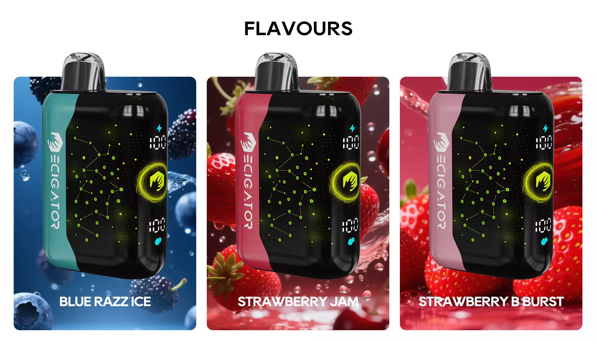 KE3500 3D screen disposable vape- flavors 1
