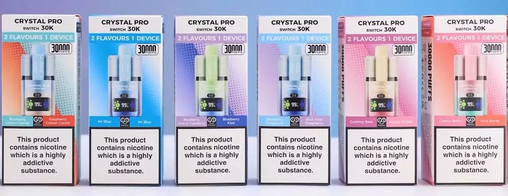 Crystal Pro Switch 30K Review: 30,000 Puff Dual-Flavor Beast - Ecigator Crystal Pro Switch 30K Review: 30,000 Puff Dual-Flavor Beast - Ecigator